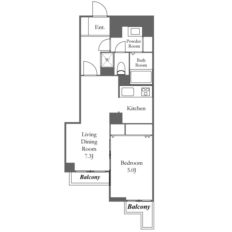 Roppongi View Tower - Floor Plan - ["Rectangle", "Schematic", "Font"]
