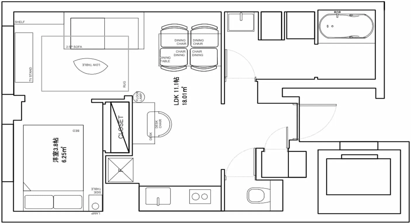 Hmlet Shinjuku Gyoenmae - Floor Plan - []