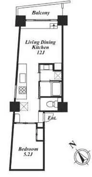 Residia Meguro Ⅲ - Floor Plan - ["Building", "Rectangle", "Schematic"]