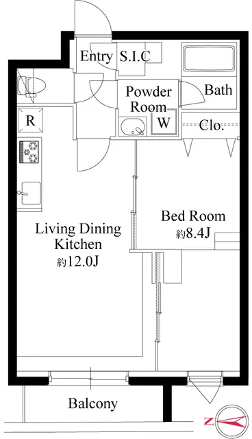 Grand Paseo Yoyogi Uehara II - Floor Plan - ["White", "Diagram"]