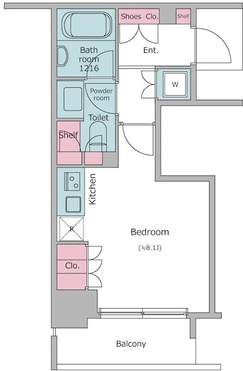 Residia Tsukishima II - Floor Plan - ["Rectangle", "Parallel", "Font"]