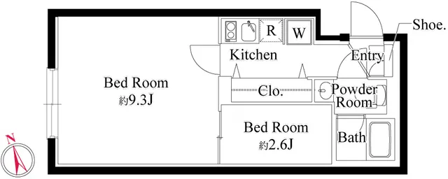 Project Kita-Shinjuku - Floor Plan - ["White", "Diagram", "Plumbing fixture"]