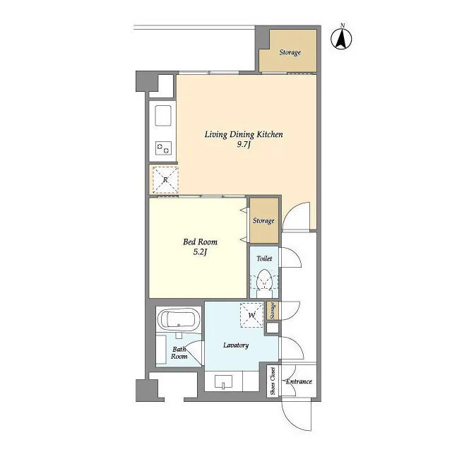 Comforia Meguro Chojamaru - Floor Plan - ["Rectangle", "Parallel", "Schematic"]