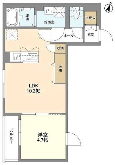 Well Square Hatagaya - Floor Plan - ["Wood flooring", "Floor plan", "Tile Flooring"]