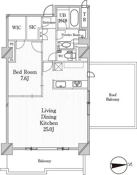 JP Noie Ebisu West - Floor Plan - ["White", "Diagram", "Technical drawing"]