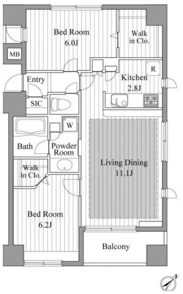 Residia Shinkawa II - Floor Plan - ["Product", "Rectangle", "Schematic"]