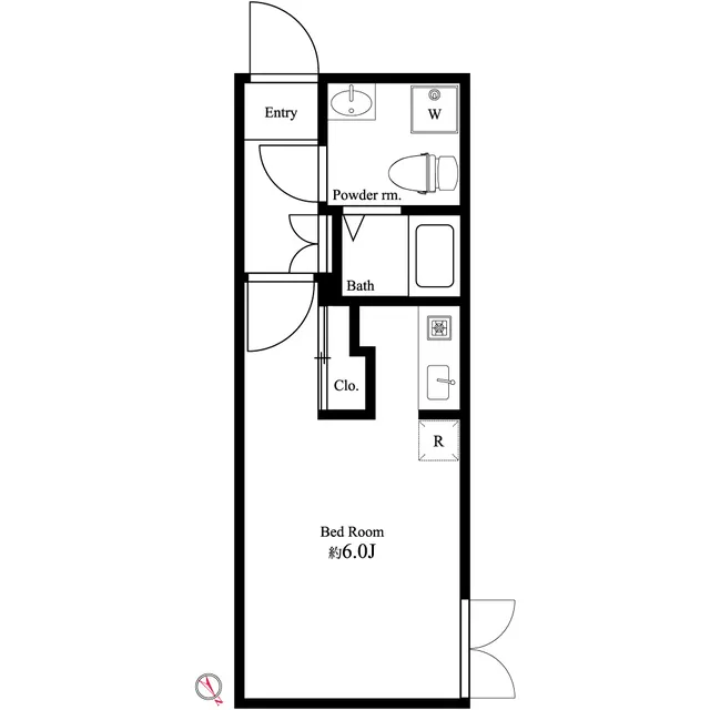 Blanche Bunkyo HakusanⅡ - Floor Plan - ["Rectangle", "Slope", "Font"]