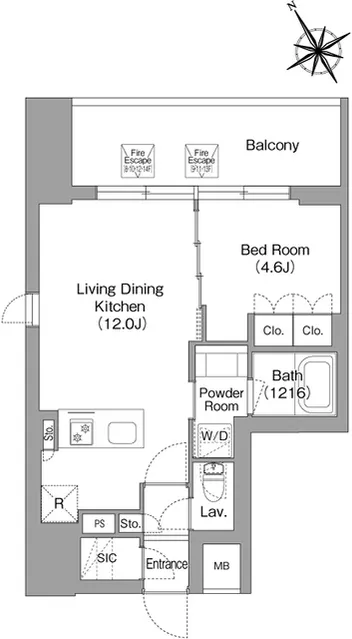 Baus Flats Kuramae - Floor Plan - ["White", "Diagram", "Plan"]