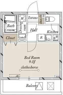 La Douceur Nerima Kasugacho - Floor Plan - ["Rectangle", "Font", "Parallel"]