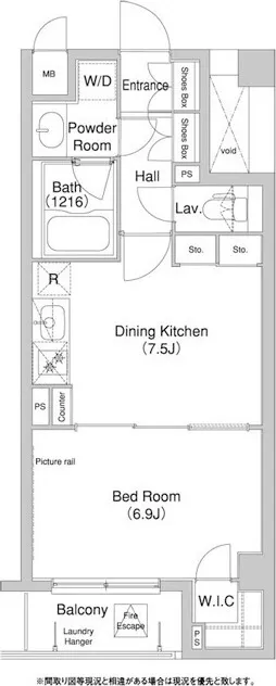 Comforia Meguro Chojamaru - Floor Plan - ["Rectangle", "Font", "Parallel"]