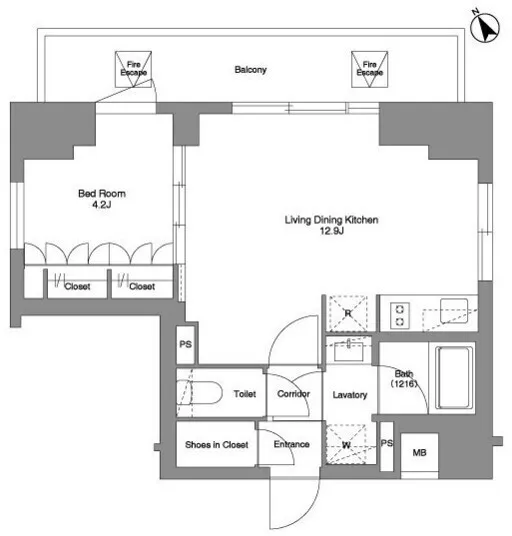 Comfortia Liv Komagome Nishigahara - Floor Plan - ["Plan", "Diagram", "Floor plan"]