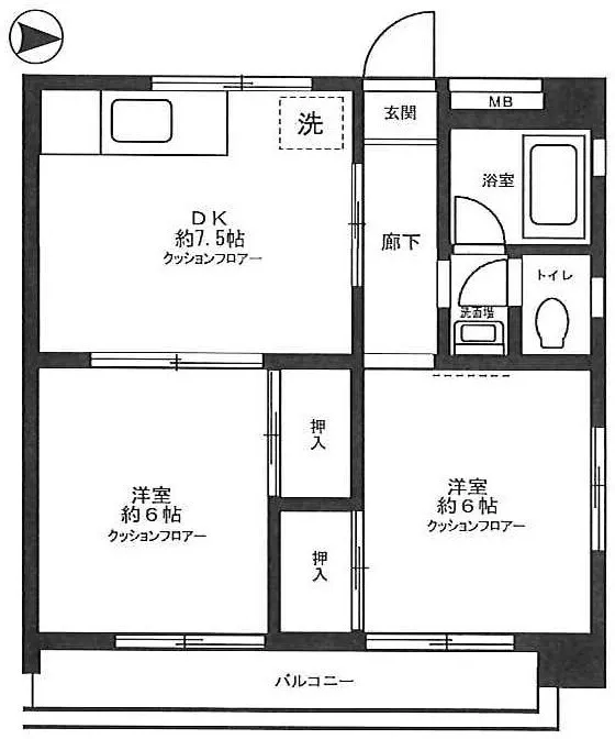 Diamond Residence Minami Koiwa - Floor Plan - ["White", "Diagram", "Plan"]