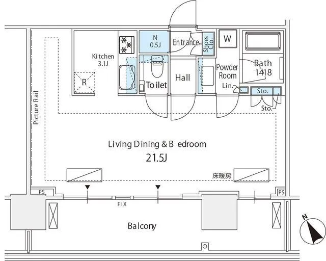 City Tower Shinjuku - Floor Plan - ["Rectangle", "Schematic", "Font"]