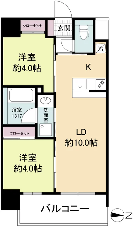 Serenite Fran Shin-Osaka - Floor Plan - ["Apartment", "Tile Flooring"]