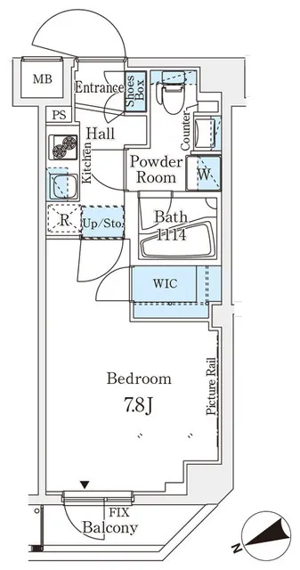 Asyl Court Yamanote Dozaka - Floor Plan - ["Rectangle", "Parallel", "Font"]