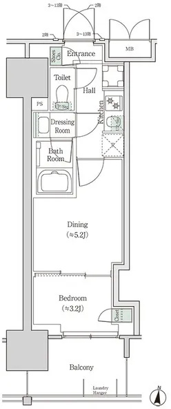 Brookside Residence Kiba - Floor Plan - []
