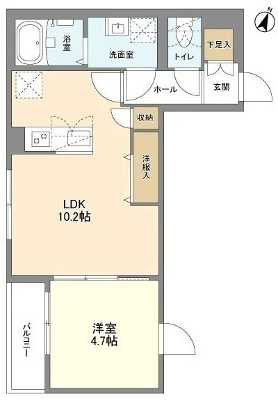 Well Square Hatagaya - Floor Plan - ["Wood flooring", "Tile Flooring", "Floor plan"]