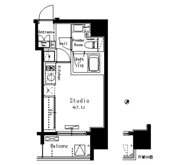 Park Axis Hatchobori - Floor Plan - ["Floor plan", "Plan", "Drawing"]