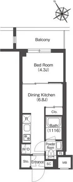 Comforia Liv Itabashi - Floor Plan - []