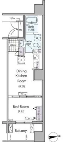 Park Axis Moto-Asakusa Stage - Floor Plan - []