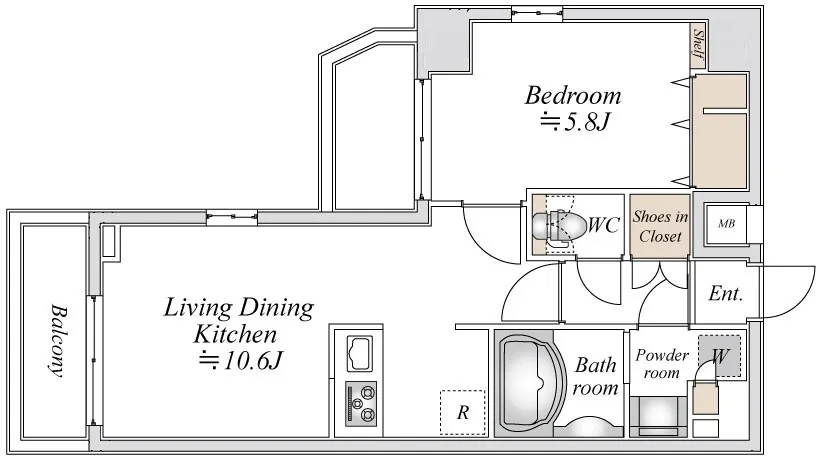 Reterras Magome - Floor Plan - ["White", "Diagram", "Floor plan"]