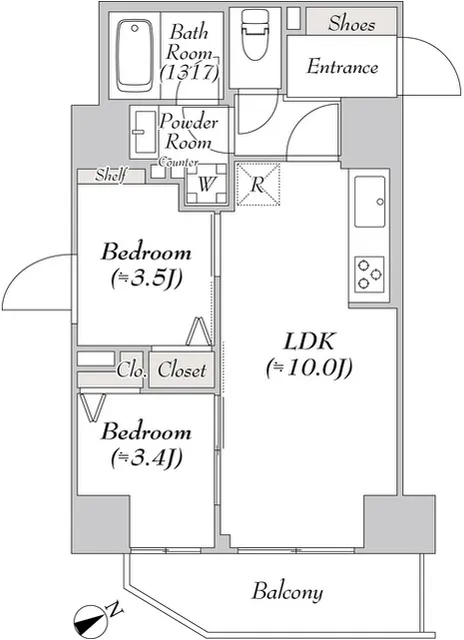 Reterrace Asakusabashi East - Floor Plan - []