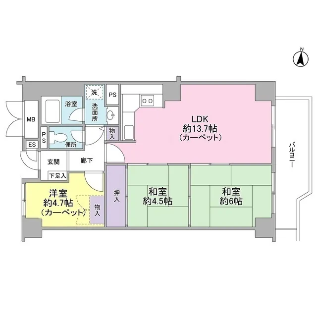 Hongo Ikizaka Heights - Floor Plan - ["Rectangle", "Font", "Parallel"]