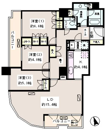 Nishiwaseda Park Tower - Floor Plan - ["Plan", "Floor plan", "Diagram"]