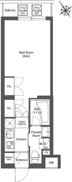 Comforia Fudomae - Floor Plan - ["Floor plan", "Drawing", "Diagram"]
