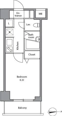 RESIDIA Kamiochiai - Floor Plan - ["Rectangle", "Line", "Font"]