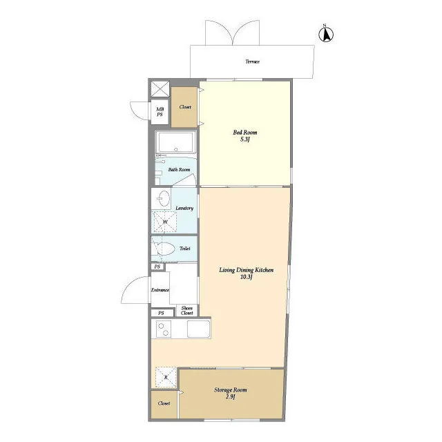 Well Square Ism Kamikitazawa - Floor Plan - ["Rectangle", "Slope", "Parallel"]