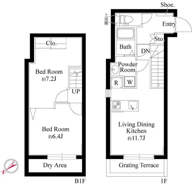 Gran Paseo Ookayama II - Floor Plan - ["White", "Design", "Floor plan"]