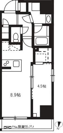Asyl Court Itabashi Honcho - Floor Plan - ["Rectangle", "Parallel", "Font"]