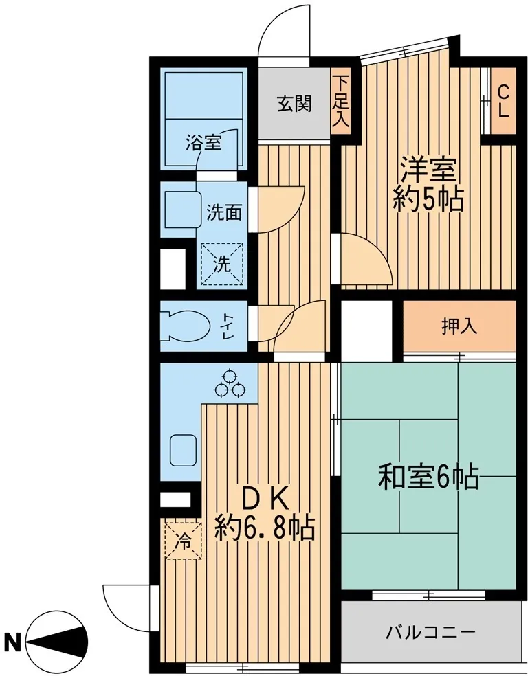 Green Hills Asukayama - Floor Plan - ["Floor", "Apartment", "Tile Flooring"]