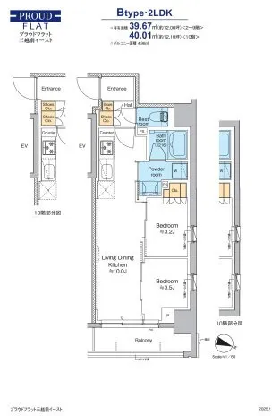 Proud Flat Mitsukoshimae East - Floor Plan - ["Map", "Diagram", "Plan"]