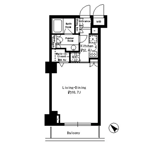 Park Rouge Akasaka Hinokicho Koen - Floor Plan - ["Floor plan", "Diagram", "Drawing"]