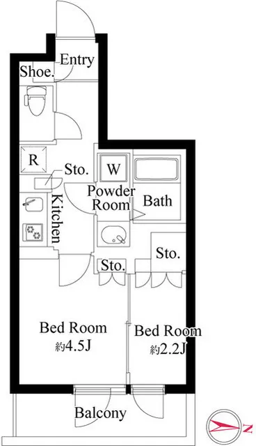 Composite Togoshi Park - Floor Plan - ["White"]