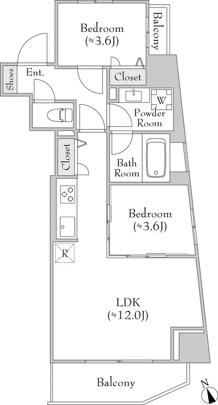 Rumique Monzen-Nakacho - Floor Plan - ["Wood flooring", "Tile Flooring"]
