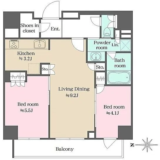 Wellis Urban Kinshicho - Floor Plan - ["Rectangle", "Font", "Schematic"]