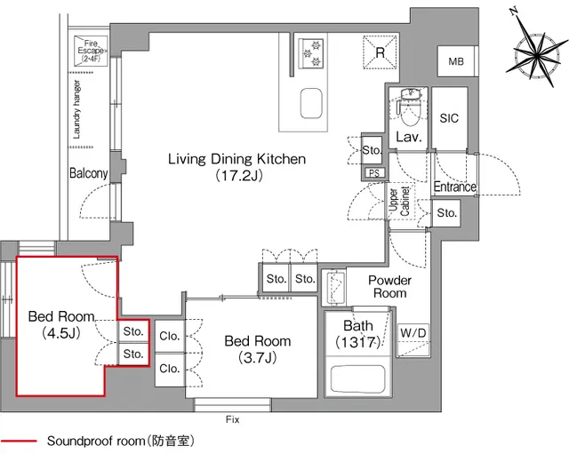 Comforia Liv Hirai MUTIO - Floor Plan - ["White", "Plan", "Diagram"]