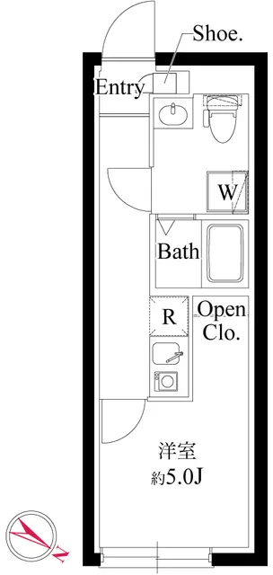 Le Coeur Shibuya Honmachi - Floor Plan - ["White"]