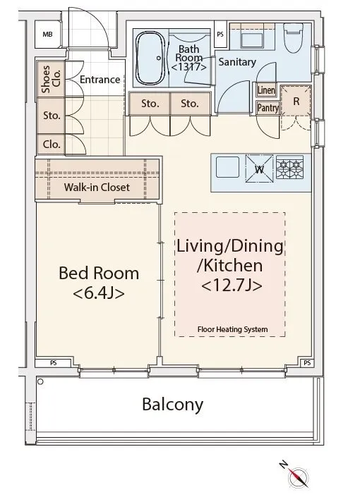 Castalia Hatsudai II - Floor Plan - ["Floor plan", "Text", "Plan"]