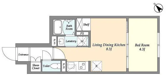 Well Square Komagome - Floor Plan - ["Rectangle", "Parallel", "Font"]