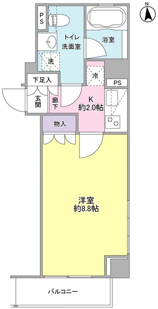Fine Krane Akihabara - Floor Plan - ["Tile Flooring"]