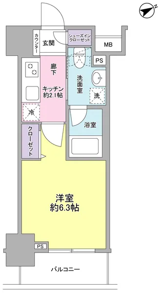 San Pies Omori - Floor Plan - ["Tile Flooring"]