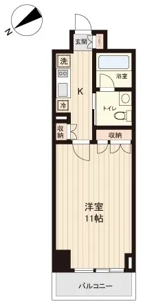 Pratique Kiyosumi Shirakawa - Floor Plan - ["Apartment", "Tile Flooring", "Home Door"]