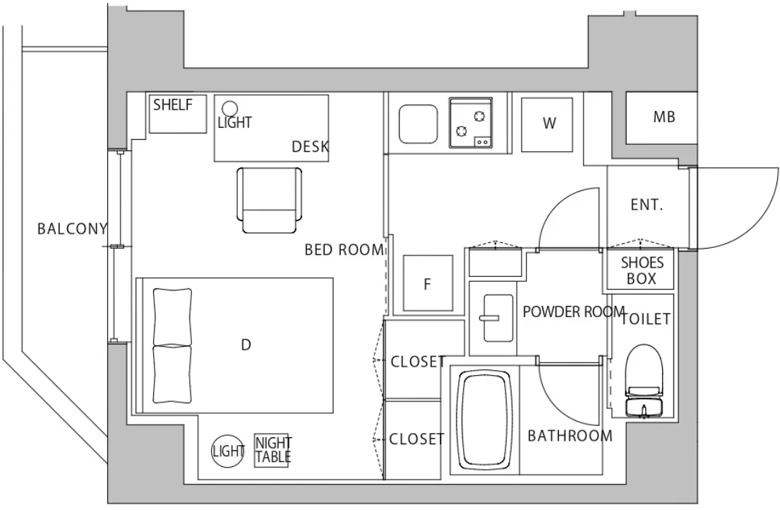 Hmlet Shiba Park - Floor Plan - []