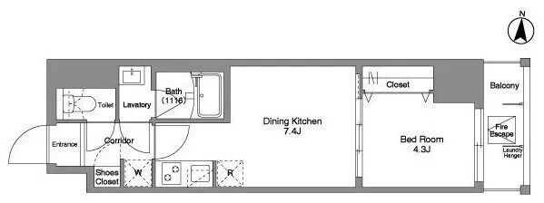 Daffitto Kinshicho - Floor Plan - []