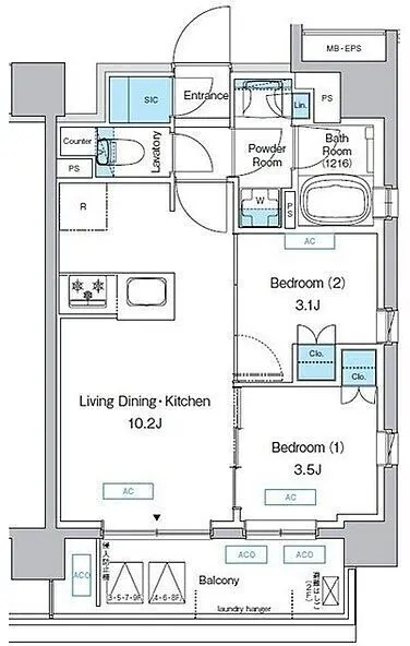 Predia Court Sangenjaya - Floor Plan - ["White", "Diagram", "Plan"]