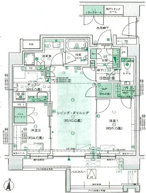The Parkhouse Toyocho Midori Guest House - Floor Plan - ["Rectangle", "Schematic", "Font"]
